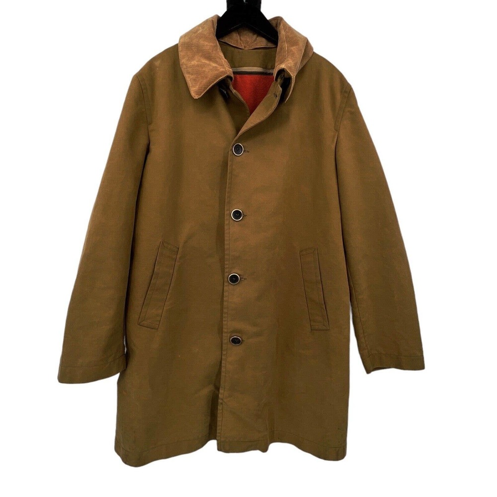 Vintage Clever Tan Cotton Blend Wool Zip Out Liner‎ Barn Jacket XL